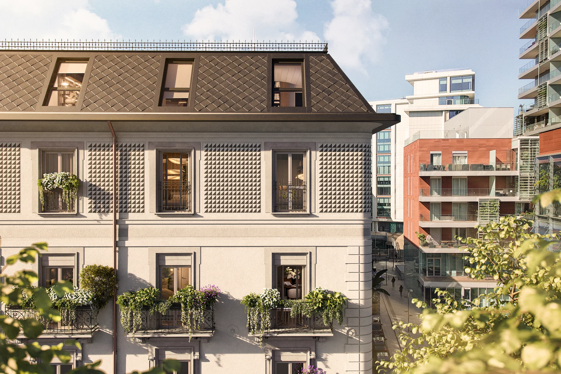 Facciata classica di Palazzo Adda — Porta Nuova, Milano