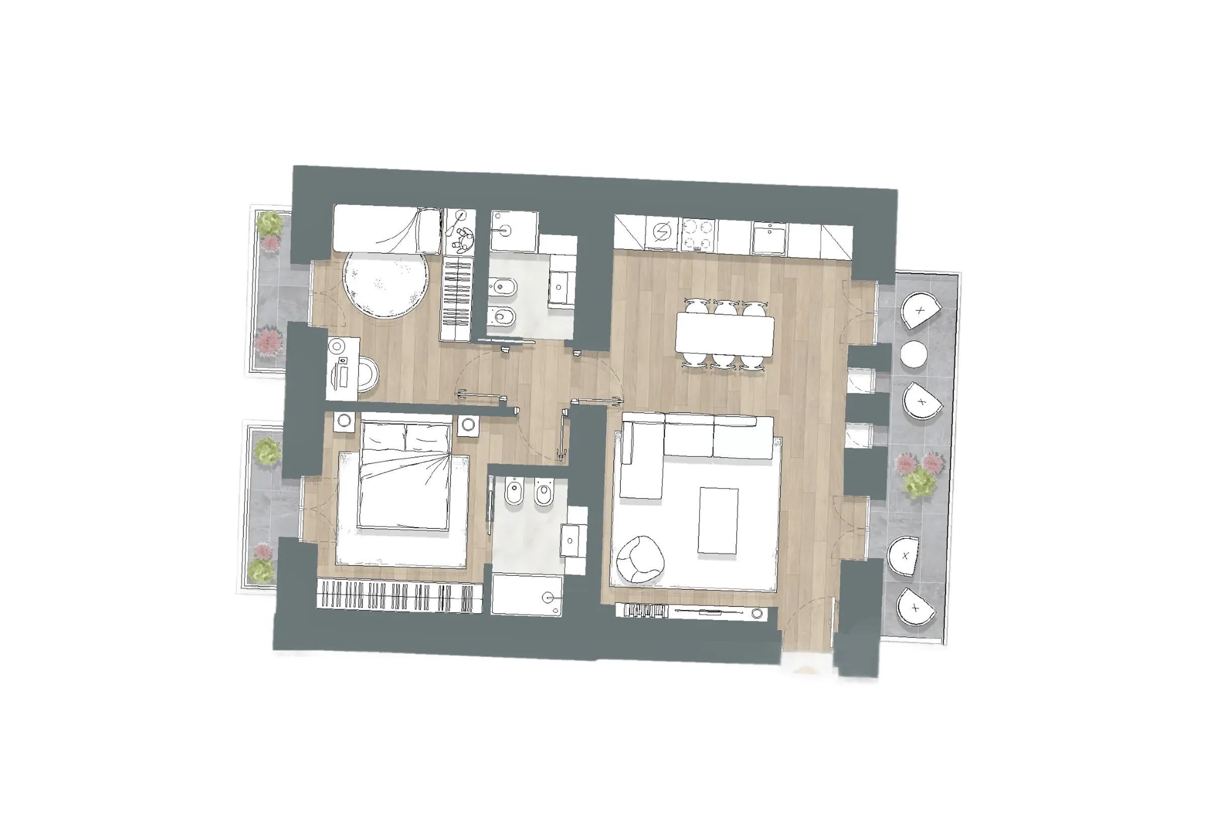 Planimetria B1.6 — Palazzo Adda