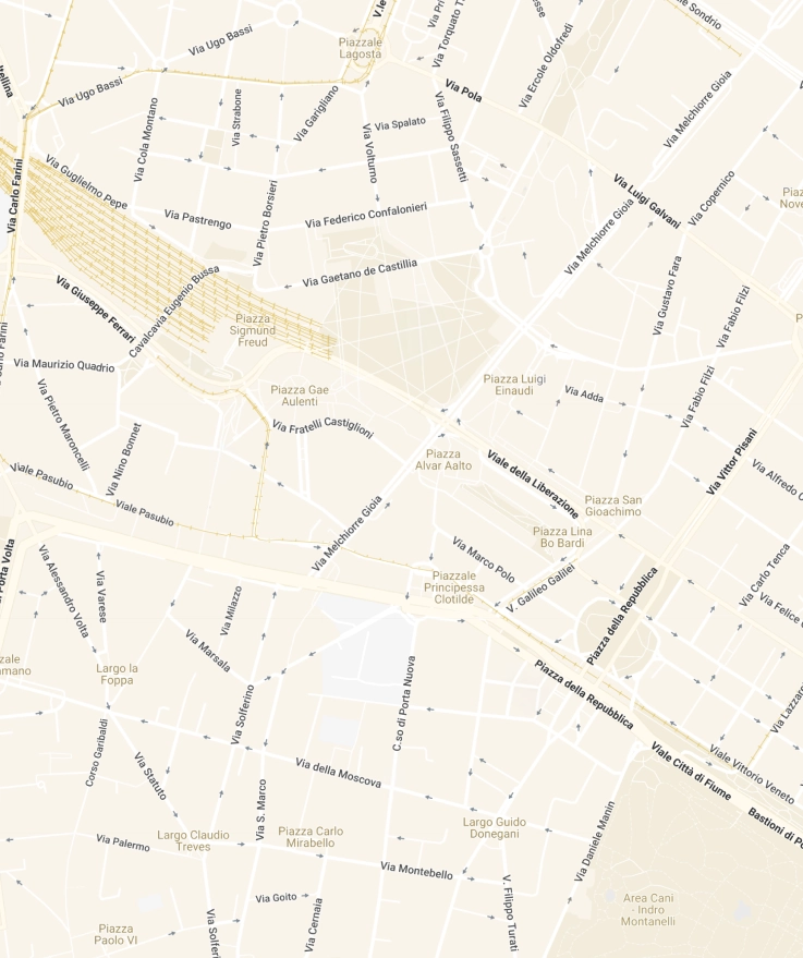 Mappa Palazzo Adda — Via Adda 11, Porta Nuova, Milano